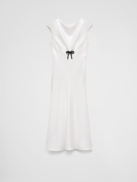 Sequined satin jersey dress