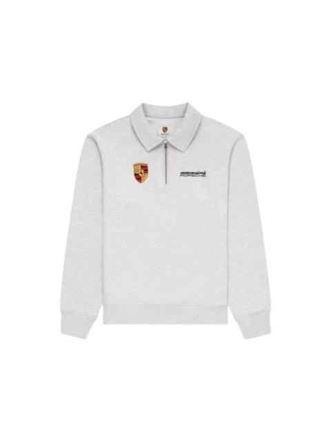 Aime Leon Dore x Porsche 993 Turbo Mechanic Quarter Zip Pullover Silver Mix