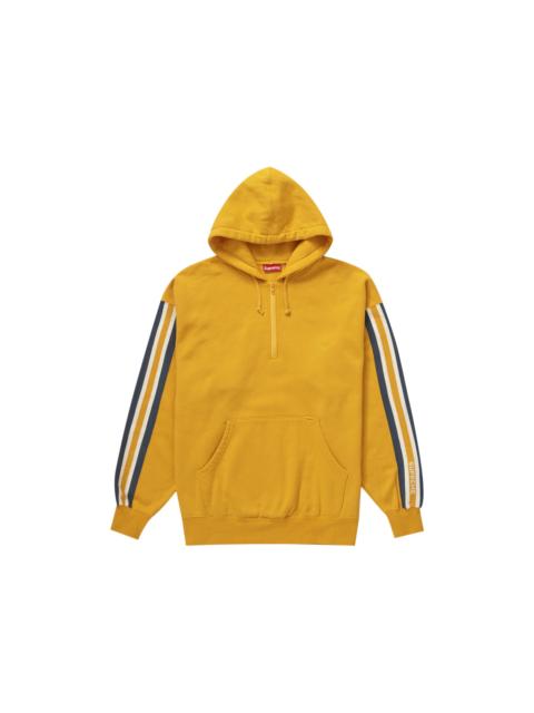 Supreme Half Zip Hooded Sweatshirt Bright Gold