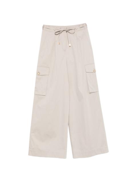 tie-detail cargo-pocket trousers