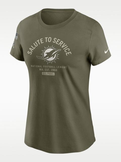 Miami Dolphins Salute to Service Sideline Women's Nike NFL T-Shirt