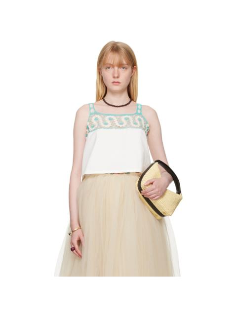 Off-White Ripple Lace Tank Top