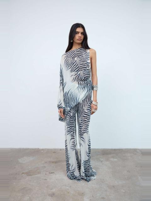 LUMA TROUSERS IN ZEBRA PRINT GEORGETTE