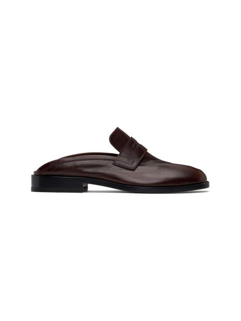 Burgundy Tabi City Loafer Mules