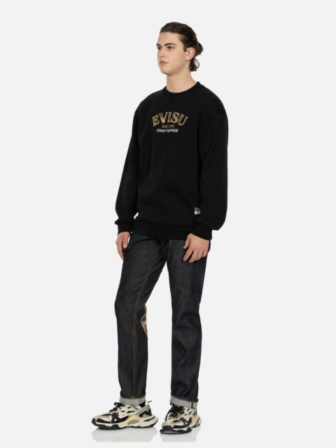 CRANE EMBRODIERY BROCADE DAICOCK REGULAR STRAIGHT FIT JEANS #2008