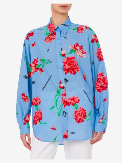 CANVAS SHIRT ALLOVER CARNATION PRINT