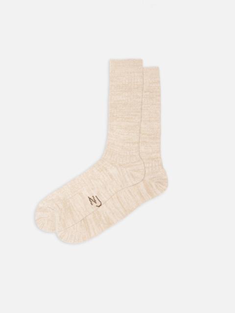 Rasmusson Mens Rib Sock Ecru