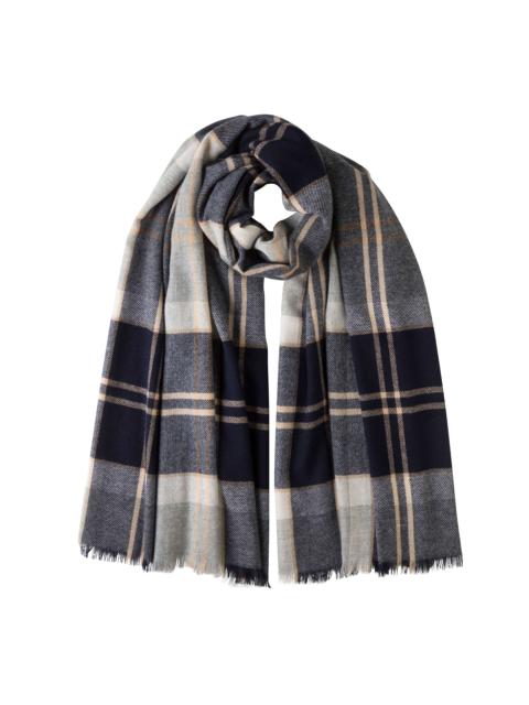 Lightweight Cashmere Silver Bannockbane Tartan Stole