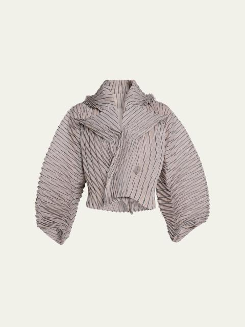 Stripes Sculpted Crop Jacket
