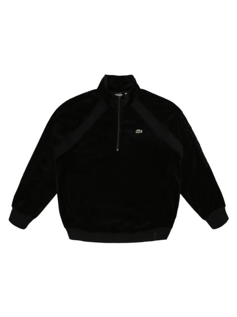 Supreme LACOSTE Velour Half-Zip Track Top Black