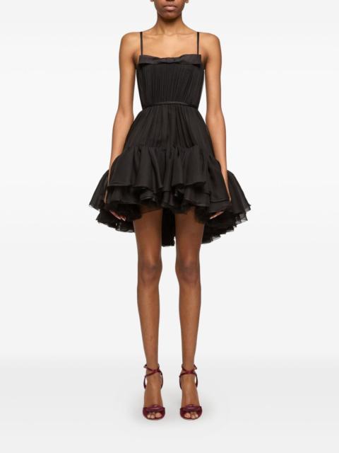 pleated ruffled dress