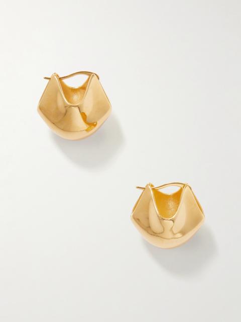 Lotus Small Gold-plated Earrings