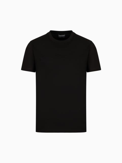 Jersey T-shirt with jacquard logo