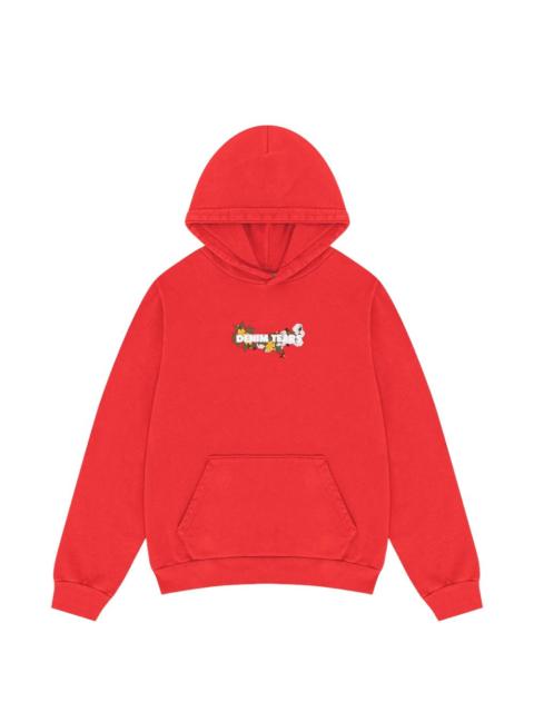 floral-embroidery hoodie