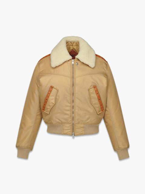 Aviator Jacket in Shearling and ECONYL®