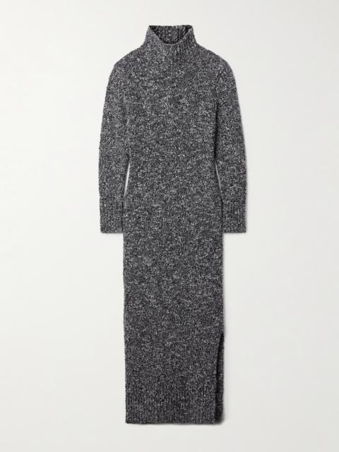 The Frankie Wool-blend Bouclé Turtleneck Maxi Dress