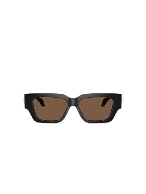 medusa-detail rectangle-frame sunglasses