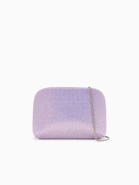 LA PRIMA SATIN AND OPAL RHINESTONE CLUTCH BAG