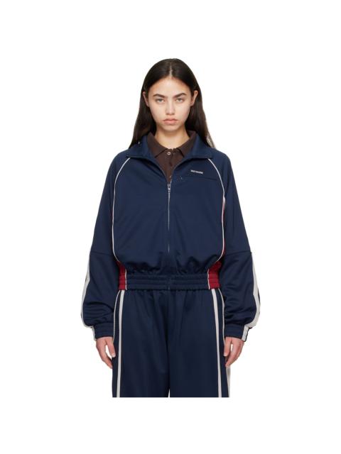 Navy Color-Block Track Jacket