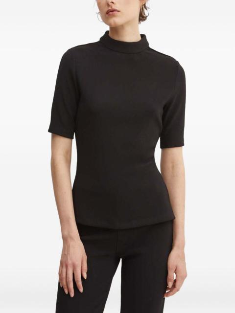 ribbed high-neck top