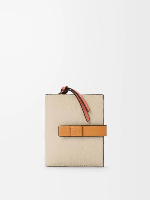 Compact zip wallet in soft grained calfskin