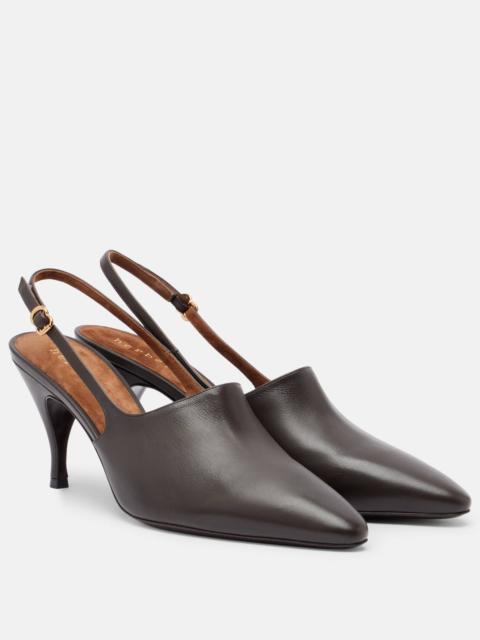 Cover Up 80 leather slingback pumps