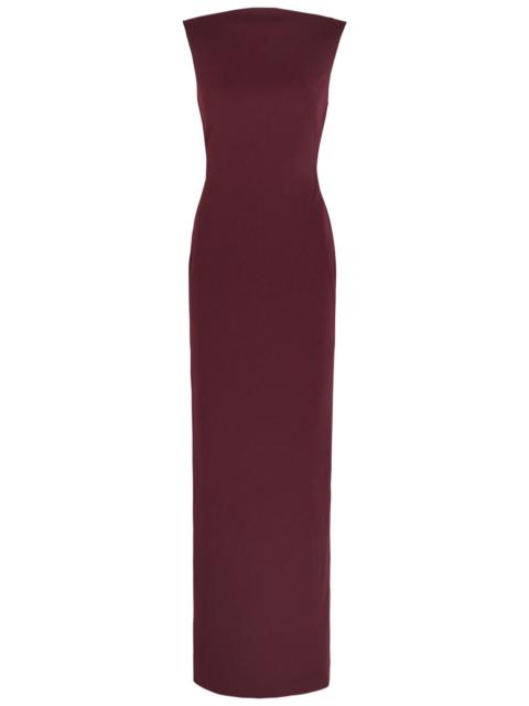 Solace London Imogen Open-back Crepe Maxi Dress