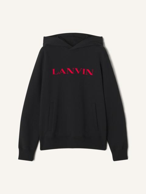 LANVIN EMBROIDERED COTTON HOODIE