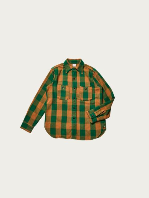 3104 Flannel Shirt Pattern F - Brown/Off White