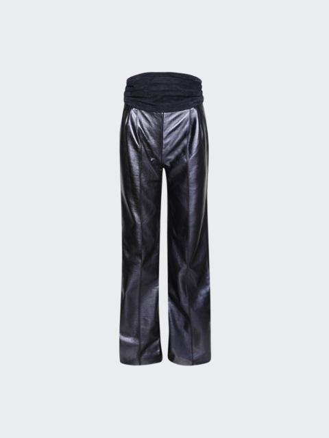 Trouser With Satin Cummerbund Navy