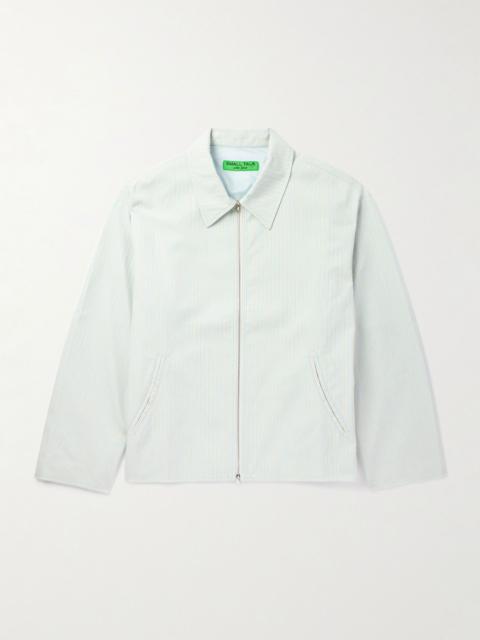 Striped Cotton Jacket Green