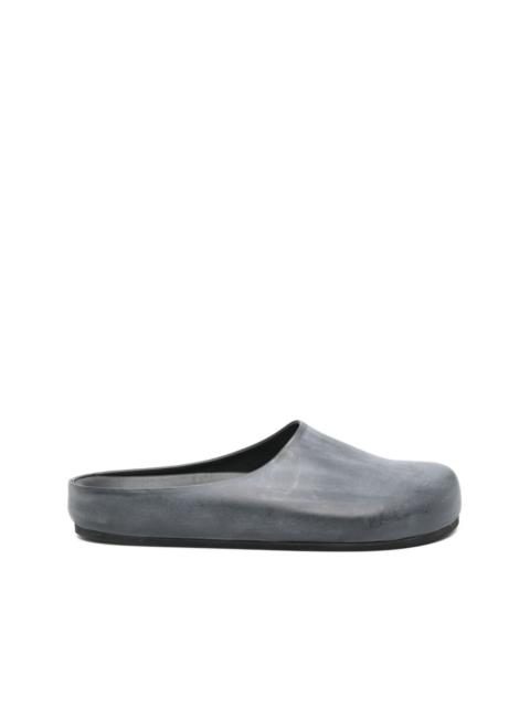 leather slip-on mules
