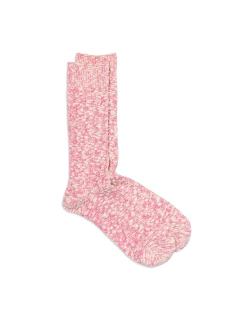 Anonymous Ism Light Slub Crew Sock Pink