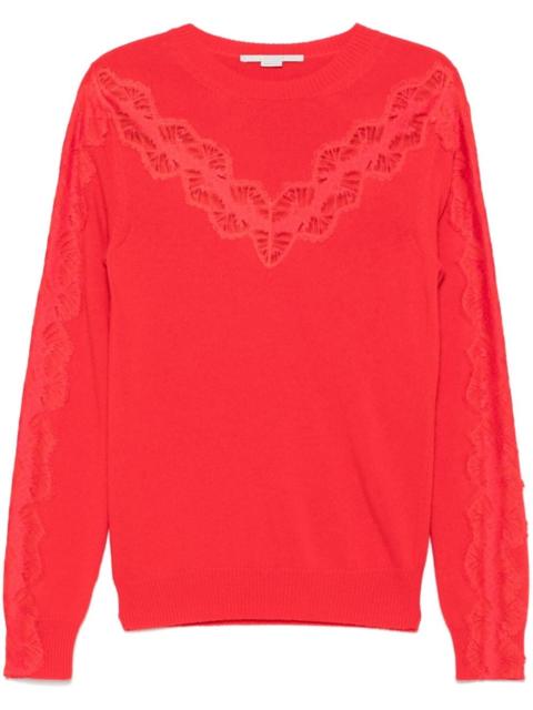 lace-detailed sweater