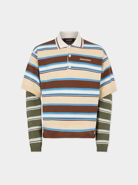 STRIPED LONG SLEEVES POLO
