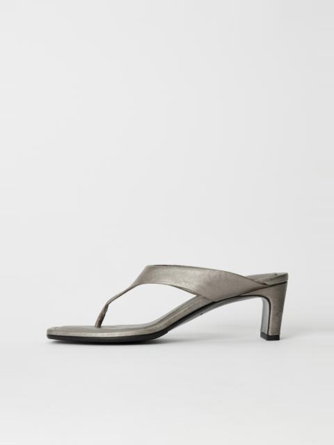 Karasu Sandal Metallic Oyster Sheepskin