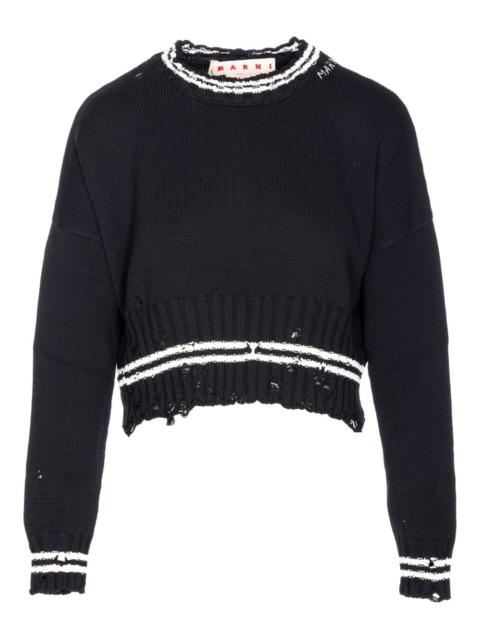distressed-effect jumper