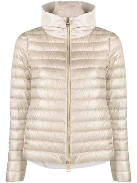 padded zip-fastening jacket