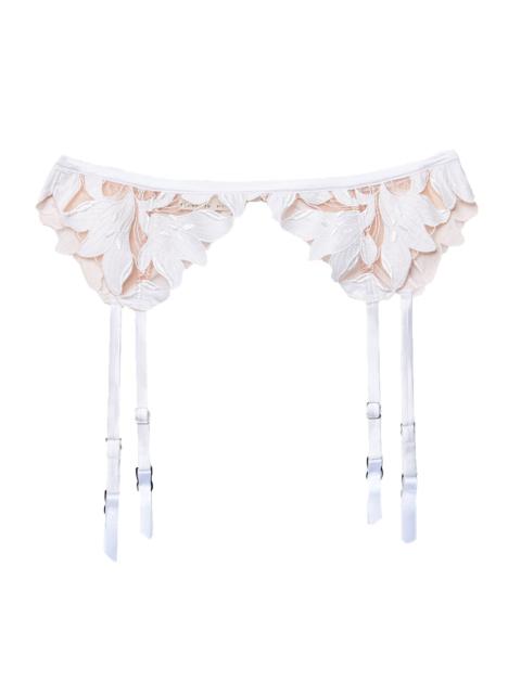 Lily Embroidery Garter Belt