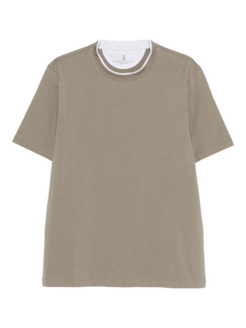 contrast-trim T-shirt