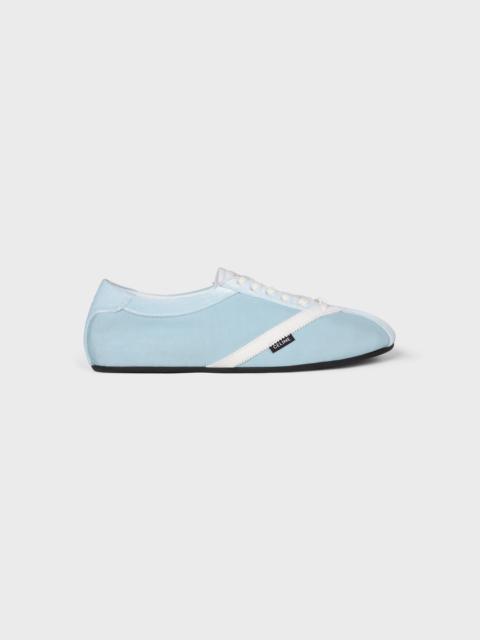 THE FLAT SNEAKER IN GROS GRAIN, VELVET, SUEDE GOATSKIN AND LAMBSKIN