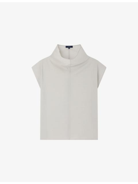 Izumi Asymmetric-Hem Cotton Blouse