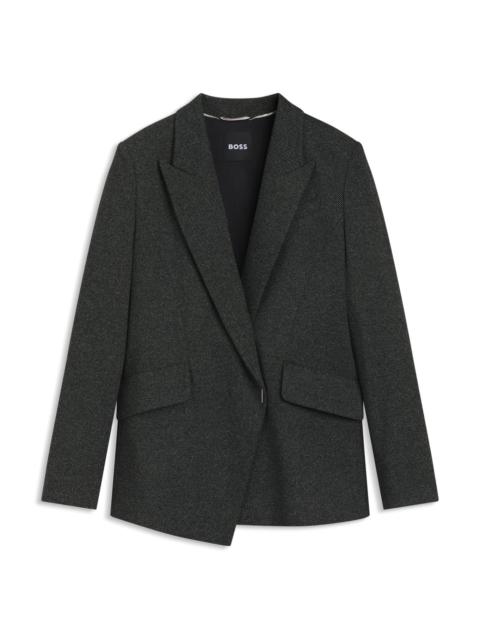 REGULAR-FIT BLAZER WITH CONCEALED CLOSURE