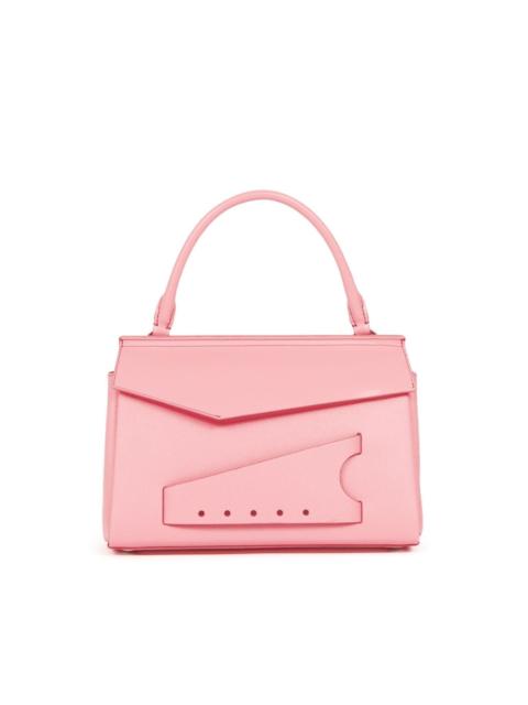 small grained leather tote bag