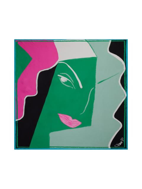 DIANE VON FURSTENBERG Flag Silk Scarf | REVERSIBLE