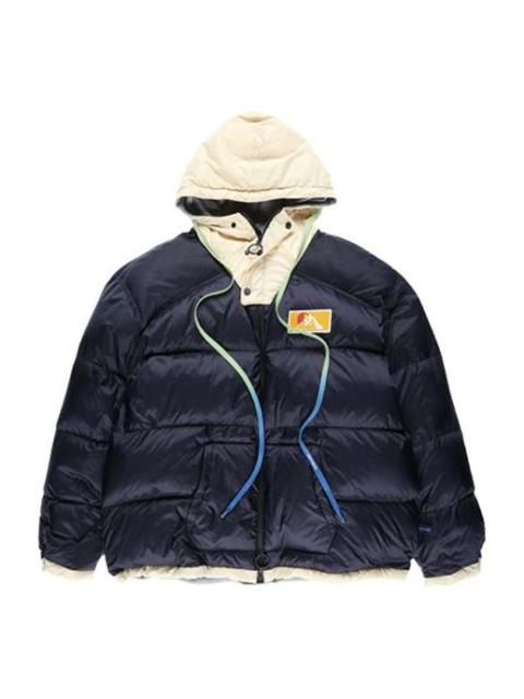 Off-White FW19 Scaffolding Zipped Puffer Arrow Jacket Men Blue OMED019F19E150253201