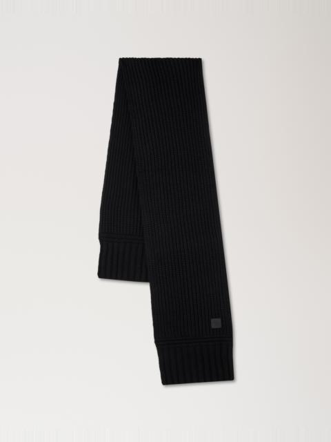 Chunky Ribbed Scarf
Black Lambswool