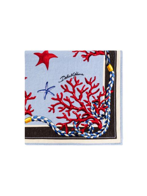 coral-starfish beach towel