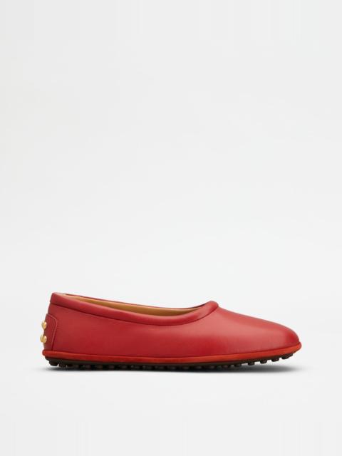 BALLERINAS IN NAPPA LEATHER - RED