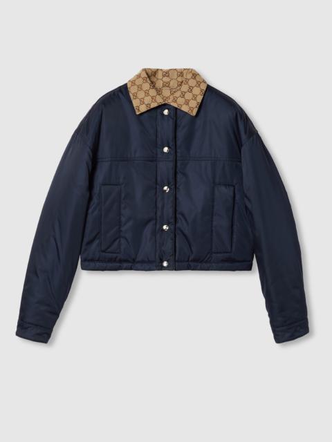 Reversible gabardine nylon jacket